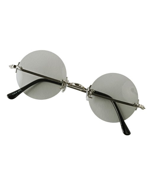 LUXSTYLE(ラグスタイル)/ラウンドサングラス/サングラス メンズ レディース ラウンド 丸眼鏡 伊達眼鏡 伊達メガネ/シルバー系1