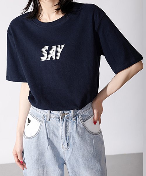 セール Tシャツ レディーストップス 半袖 カットソー 韓国ファッション 体型カバー カジュアル ミニミニストア Miniministore Magaseek
