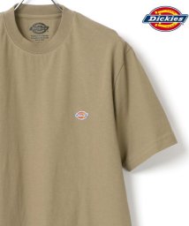 LAZAR(ラザル)/【Lazar】Dickies/ディッキーズ ロゴ ワンポイント Tシャツ コットン100％ ユニセックス/ベージュ
