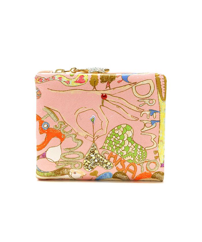 ツモリチサト 二つ折り財布 tsumori chisato CARRY 財布 ハッピースタッフ 二つ折り 小銭入れ 本革 57526