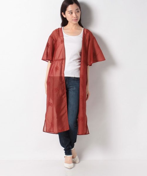 セール Earth Music Ecology アースミュージックアンドエコロジー 小花柄刺繍シャツディガン アース ミュージックアンドエコロジー Earth Music Ecology Magaseek