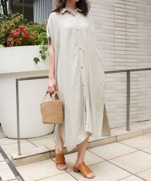 MODE ROBE/リネン混ロングシャツ/503398218