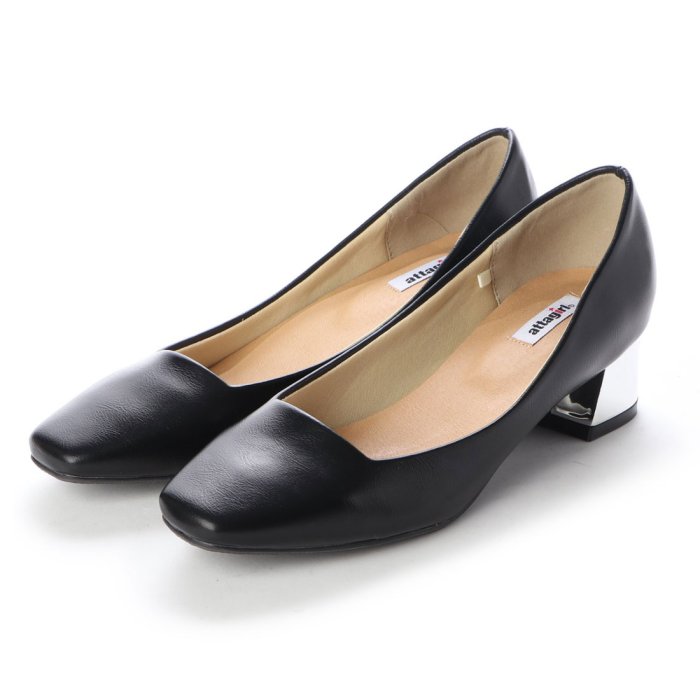 セール Off 6 5cm ヒール シルバーヒール スクエアトゥ パンプス アタガール Atta Girl Magaseek