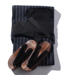 STYLEBLOCK(スタイルブロック)/シジラ織り浴衣5点セット(浴衣、帯、巾着袋、下駄、扇子)/B