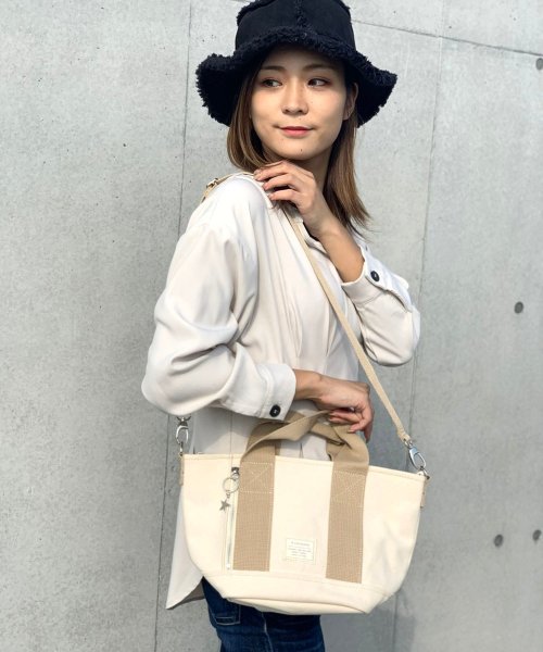 CONVERSE(コンバース)/STAR RING 2WAY SHOULDER BAG/ｵﾌﾎﾜｲﾄ