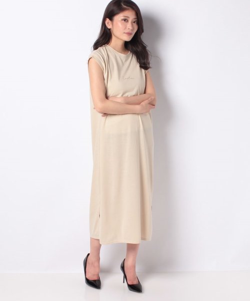 セール 汗ジミ防止ロゴ入りサイドスリットカットワンピース インタープラネット Interplanet Magaseek