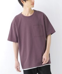 osharewalker(オシャレウォーカー)/『バスクコットンTシャツ』/ダークパープル