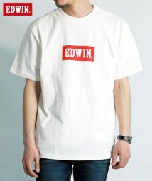 EDWIN(EDWIN)/【EDWIN】 エドウィン ボックスロゴ　半袖 Tシャツ　デニム/ホワイト
