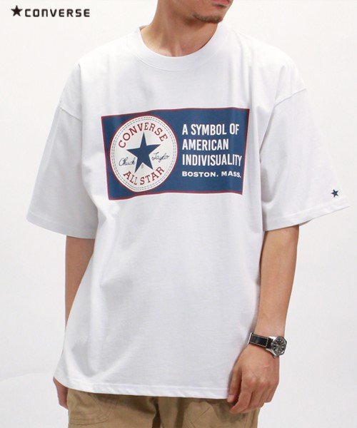 CONVERSE(CONVERSE)/【ＣＯＮＶＥＲＳＥ】 コンバース ボックスロゴ 半袖 Tシャツ ユニセックス/ホワイトB