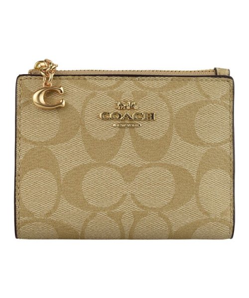 COACH(コーチ)/【Coach(コーチ)】Coach コーチ 二つ折り 折財布  f78002imdqc/LightKhaki