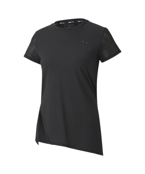 PUMA(プーマ)/スタジオ ヨガ ウィメンズ レース 半袖 Tシャツ/PUMABLACK