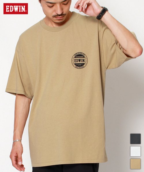 EDWIN(EDWIN)/【EDWIN】 エドウィン 胸ワンポイントロゴ　半袖 Tシャツ　/カーキ