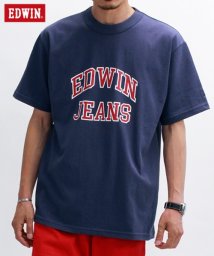 EDWIN(EDWIN)/【EDWIN】 エドウィン カレッジ風ロゴ プリント 半袖 Tシャツ/パープル系