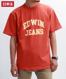 EDWIN(EDWIN)/【EDWIN】 エドウィン カレッジ風ロゴ プリント 半袖 Tシャツ/オレンジ系