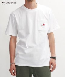 CONVERSE(コンバース)/【ＣＯＮＶＥＲＳＥ】 コンバース ワンポイント ポケット付き 半袖 Tシャツ ユニセックス/ホワイトA
