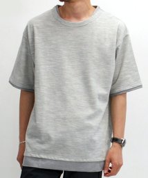 Amerikaya(Amerikaya)/スラブ素材 カノコレイヤード 半袖Tシャツ/グレー