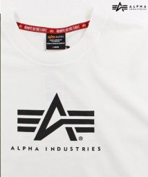 ALPHA INDUSTRIES(アルファインダストリーズ)/【ALPHA】 アルファ Aマーク　ロゴプリント ミリタリー 半袖 Tシャツ/ホワイト
