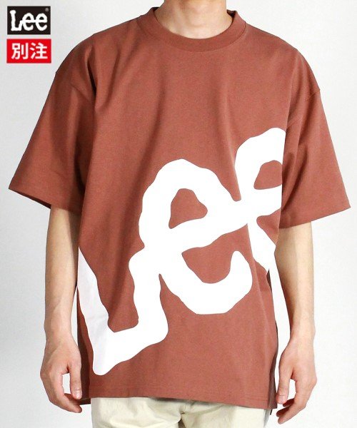 Lee(Lee)/【LEE】【別注】 リー ビックロゴ プリント 半袖 Tシャツ ユニセックス/ブラウン