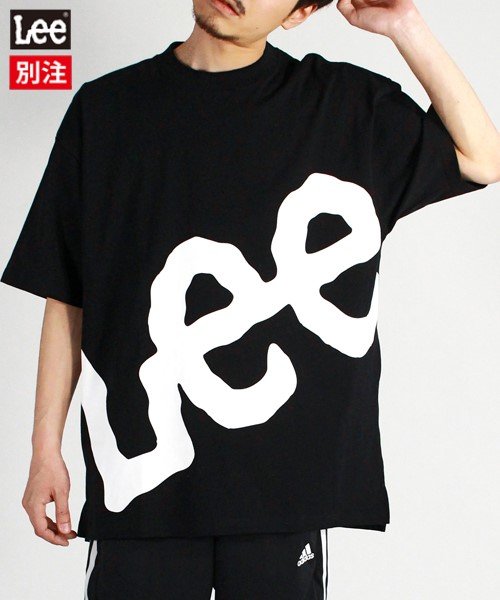 Lee(Lee)/【LEE】【別注】 リー ビックロゴ プリント 半袖 Tシャツ ユニセックス/ピュアブラック