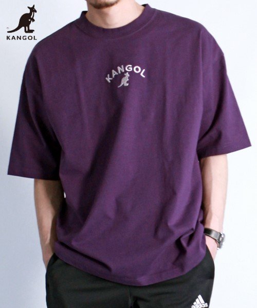 KANGOL(KANGOL)/【ＫＡＮＧＯＬ】 カンゴール オーバーサイズ 刺繍 半袖 Tシャツ ユニセックス/パープル