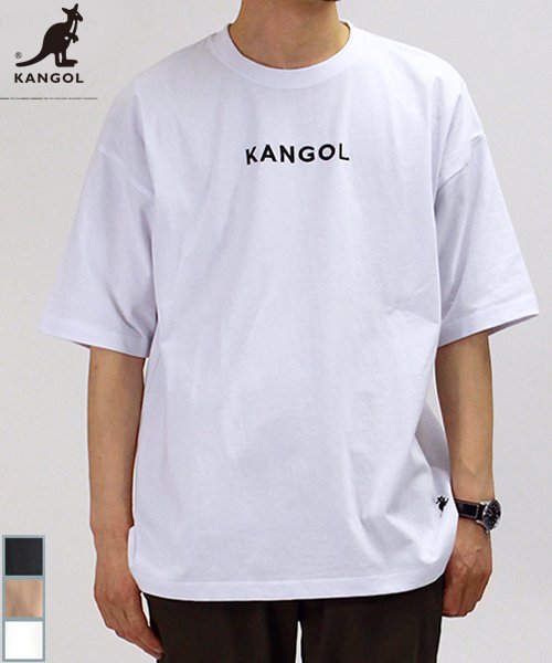 KANGOL(KANGOL)/【ＫＡＮＧＯＬ】 カンゴール オーバーサイズ 胸＆裾刺繍 半袖 Tシャツ ユニセックス/ホワイト