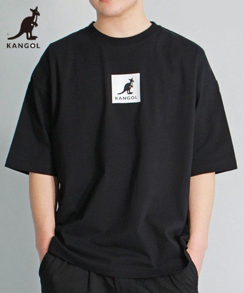 KANGOL(KANGOL)/【ＫＡＮＧＯＬ】 カンゴール オーバーサイズ スクエア＆バックプリント 半袖 Tシャツ ユニセックス/ブラック