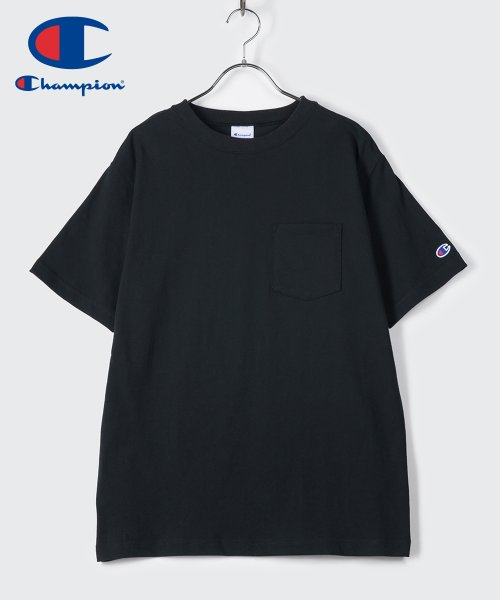 CHAMPION(チャンピオン)/【Ｃhampion】 チャンピオン ポケット付き 無地 半袖　Ｔシャツ ユニセックス/ネイビー