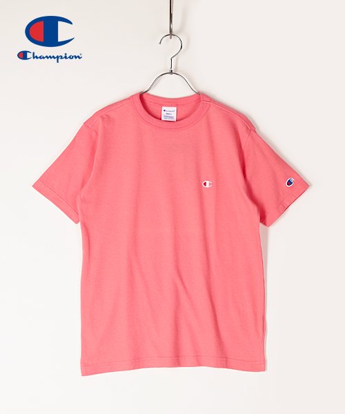 CHAMPION(チャンピオン)/【Ｃhampion】 チャンピオン ワンポイント 無地 半袖　Ｔシャツ ユニセックス/ピンク