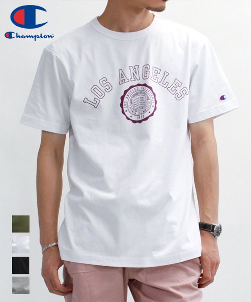 CHAMPION(チャンピオン)/【Ｃhampion】 チャンピオン カレッジプリント 半袖 Ｔシャツ ユニセックス/ホワイト