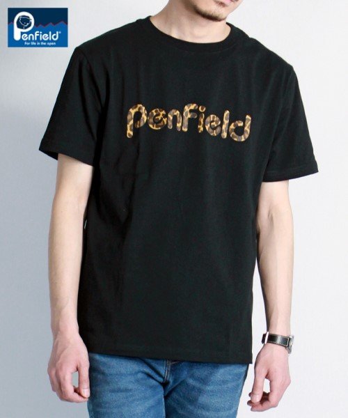 PENFIELD(PENFIELD)/【ＰＥＮＦＩＥＬＤ】 ペンフィールド ロゴガラ プリント 半袖 Tシャツ ユニセックス/ブラックA