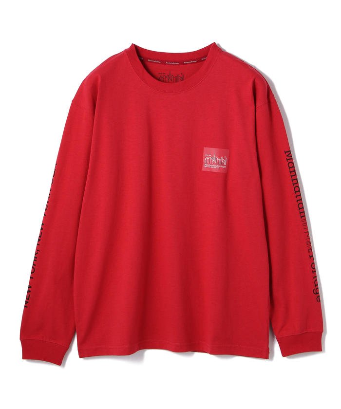 ＜マガシーク＞ ショット Manhattan Portage/Box Logo Print T−Shirt/ボックス ロゴ Tシャツ/マンハッタンポーテージ メンズ RED M Schott】