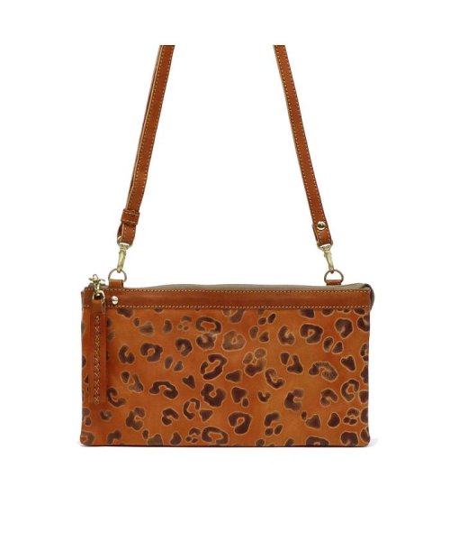ロビタ ショルダー Robita Batik ショルダーバッグ 斜めがけ クラッチバッグ 2way 薄型 レオパード柄 ハンドメイド Bk 001 ロビタ Robita Magaseek