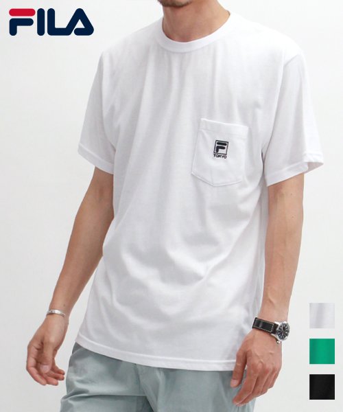 FILA(フィラ)/【ＦＩＬＡ】 フィラ ポケット付き 半袖　Ｔシャツ ユニセックス/ホワイト