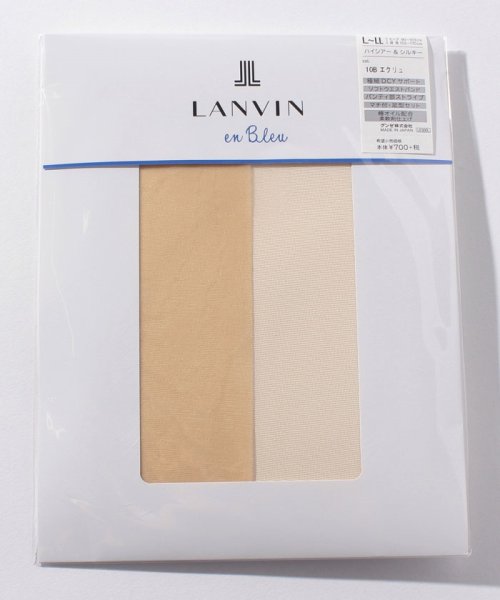 LANVIN en Bleu(ladies socks)(ランバンオンブルー（レディスソックス）)/交編パンスト（L‐LL）/エクリュ