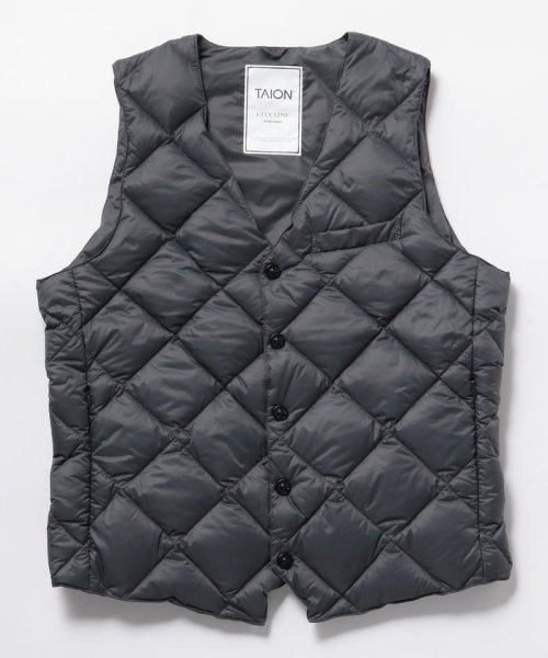 NOLLEY’S goodman(ノーリーズグッドマン)/【TAION/タイオン】TAION CITY LINE SNAP BUTTON DOWN GILET　TAION－003C1/チャコールグレー