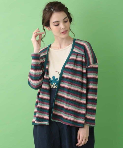 セール Rio マルチボーダーニットカーディガン ホコモモラ Jocomomola Magaseek