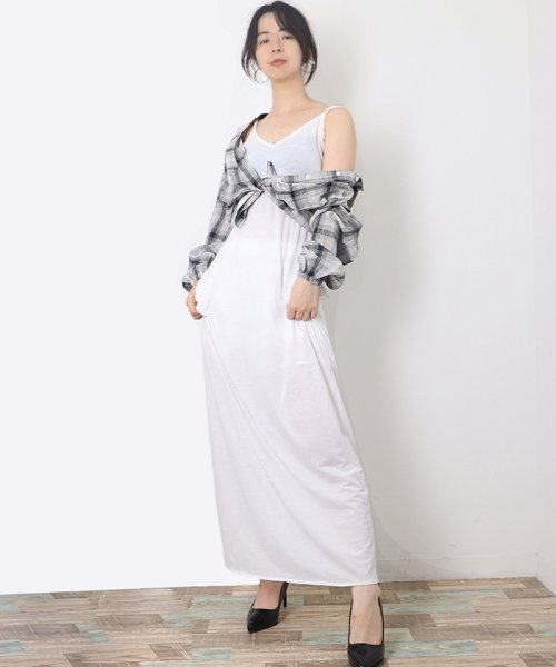 セール キャミワンピース レディース ロングワンピース Vネック 夏ワンピース 体型カバー マキシ丈ワンピース ノースリーブ ミニミニストア Miniministore Magaseek