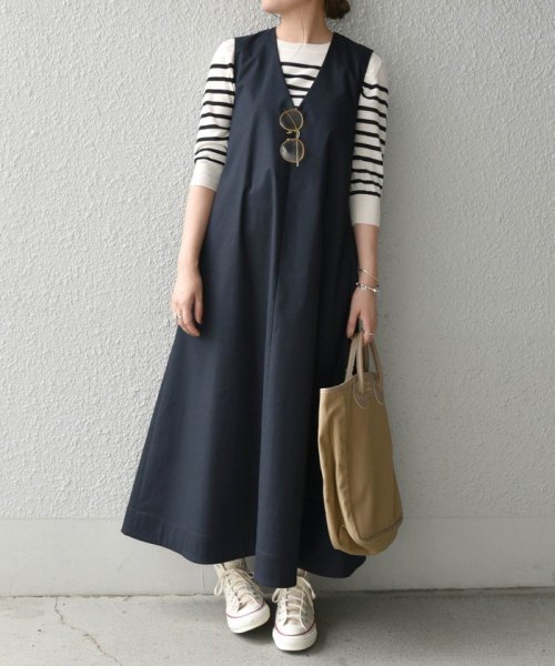 Ships Any マキシテントワンピース ネイビー シップス エニィ ウィメンズ Ships Any Womens Magaseek