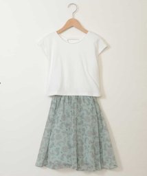 a.v.v(KID'S)(アー・ヴェ・ヴェキッズ)/[100－130]ペイズリードッキングワンピース[WEB限定サイズ]/ホワイト