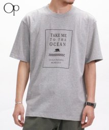 OceanPacific(OceanPacific)/【OceanPacific】 オーシャンパシフィック ボックスグラフィック  半袖 Tシャツ ユニセックス/グレイ