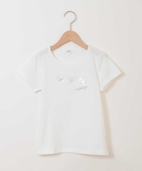 a.v.v(KID'S)(アー・ヴェ・ヴェキッズ)/[100－130]ビニールアップリケＴシャツ[WEB限定サイズ]/ホワイト