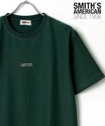 LAZAR(ラザル)/【Lazar】SMITH'S AMERICAN/スミス アメリカン ミニロゴ 刺繍 ステッチ Tシャツ/グリーン