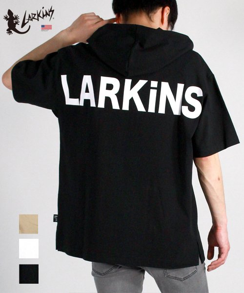 LARKINS(LARKINS)/【LARKINS】 ラーキンス バックロゴ  Tシャツパーカー ユニセックス/ブラック