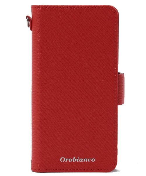 Orobianco（Smartphonecase）(オロビアンコ（スマホケース）)/“サフィアーノ調“PU Leather Book Type Case【iPhoneSE(第2世代)/8/7 ケース】/RED