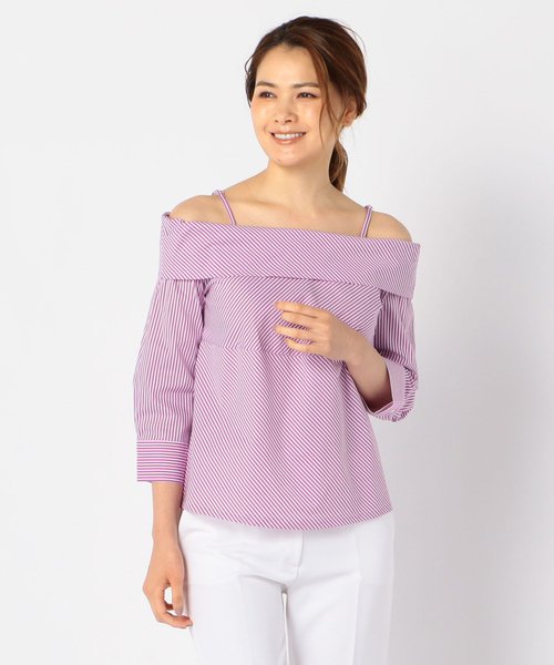 セール 50 Off オフショルダーストライプ七分袖ブラウス ナラカミーチェ Nara Camicie Magaseek セール 50 Off オフショルダーストライプ七分袖ブラウス ナラカミーチェ Nara Camicie Magaseek