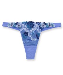 fran de lingerie(フランデランジェリー)/GRACE Flower Petal グレースフラワーペタル コーディネートTバック(タンガ)/ブルー