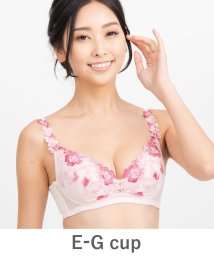 fran de lingerie(フランデランジェリー)/GRACE Flower Petal らくらく補正グレースフラワーペタル コーディネートノンワイヤー E65－G80カップ/ピンク