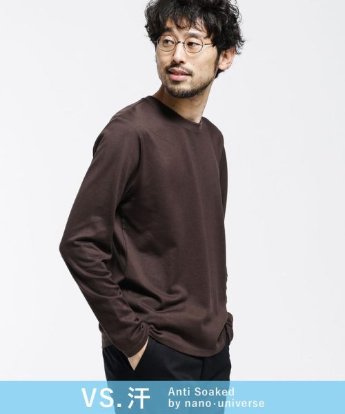 セール 汗染み防止 Anti Soaked ヘビークルーネック 長袖 ナノ ユニバース Nano Universe Magaseek