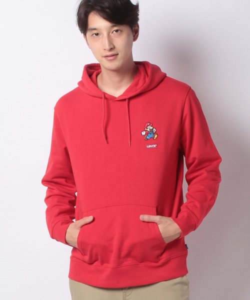 LEVI’S OUTLET(リーバイスアウトレット)/GRAPHIC PO HOODIE B MARIO LC PATCH T2 HO/レッド