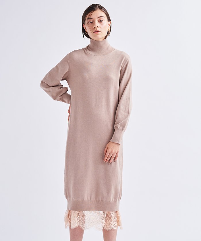 セール 50 Off レースインナーコンビニットワンピース ランバンオンブルー Lanvin En Bleu Magaseek